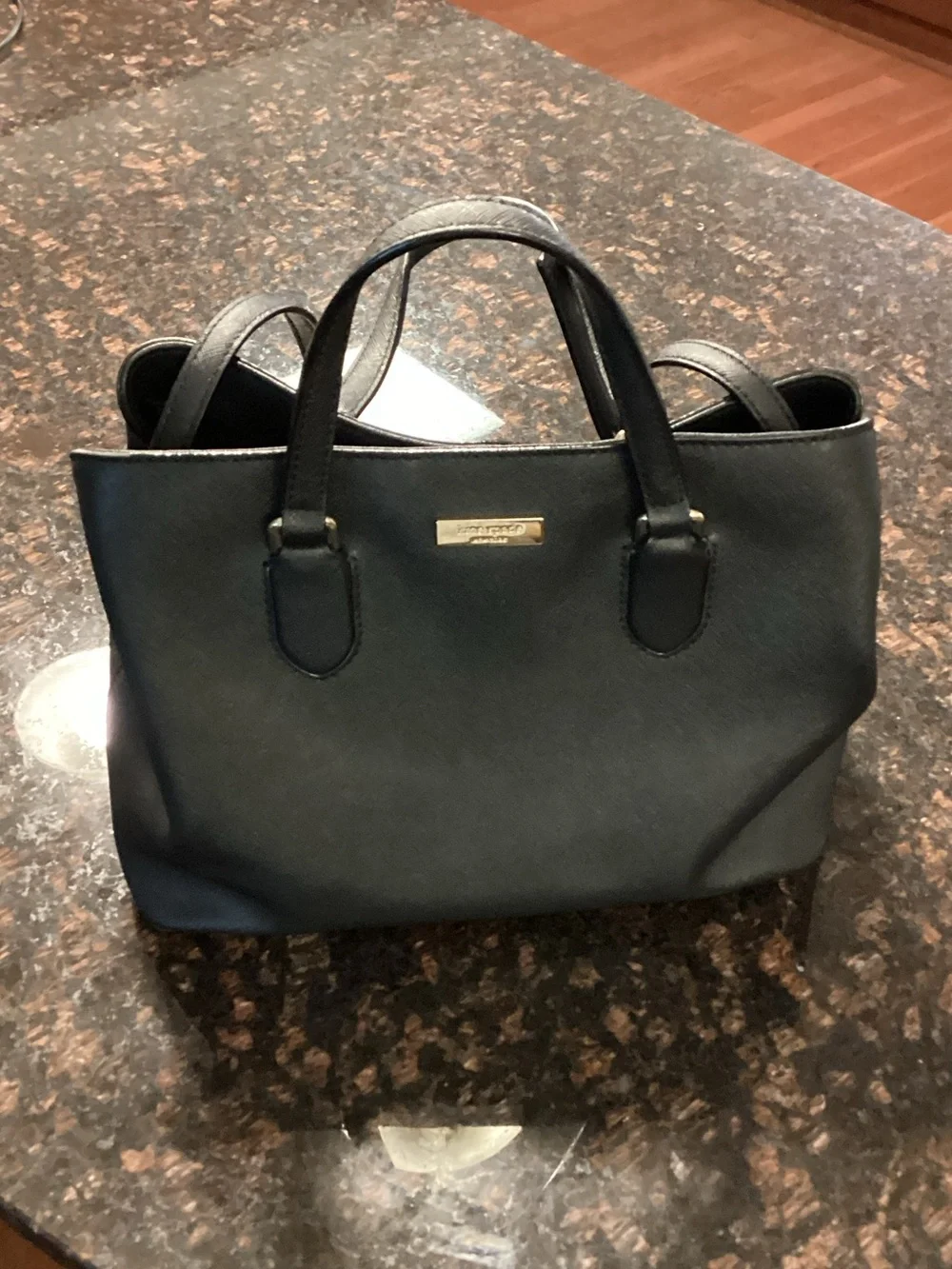 kate spade Black Saffiano Leather Top-Handle Tote